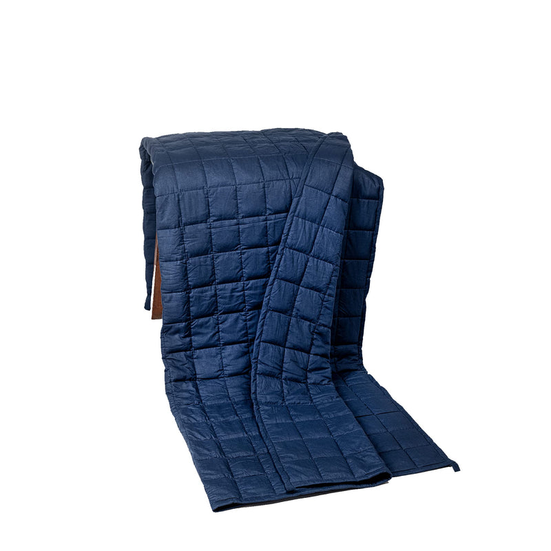 HOUSE OF CHARU | All Season Blanket | Indigo - Cotton Weighted Blanket | Cotton Material Filled with High Density Glass Beads | Cotton Blanket | Anxiety Blanket | Standard Size (50" x 75")