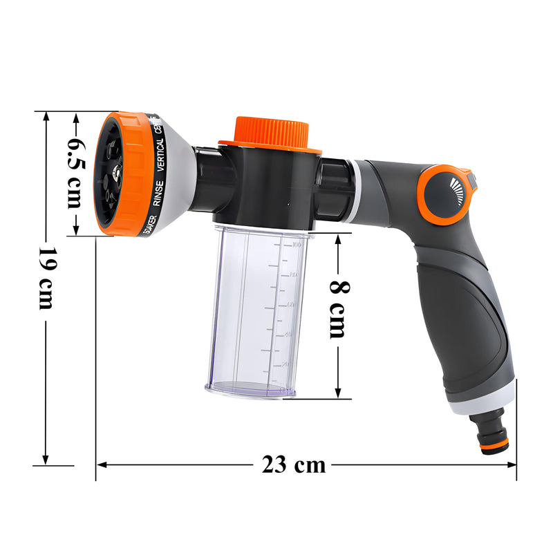 Planet 10 Different Pattern Spray Nozzle for Garden/Car Washer/Hose/Pressure Water/Nozzle Sprayer with Soap Dispenser - (APS-1816)