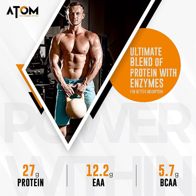 Atom Whey Protein Enzyme blend | 1kg | Kesar Kulfi