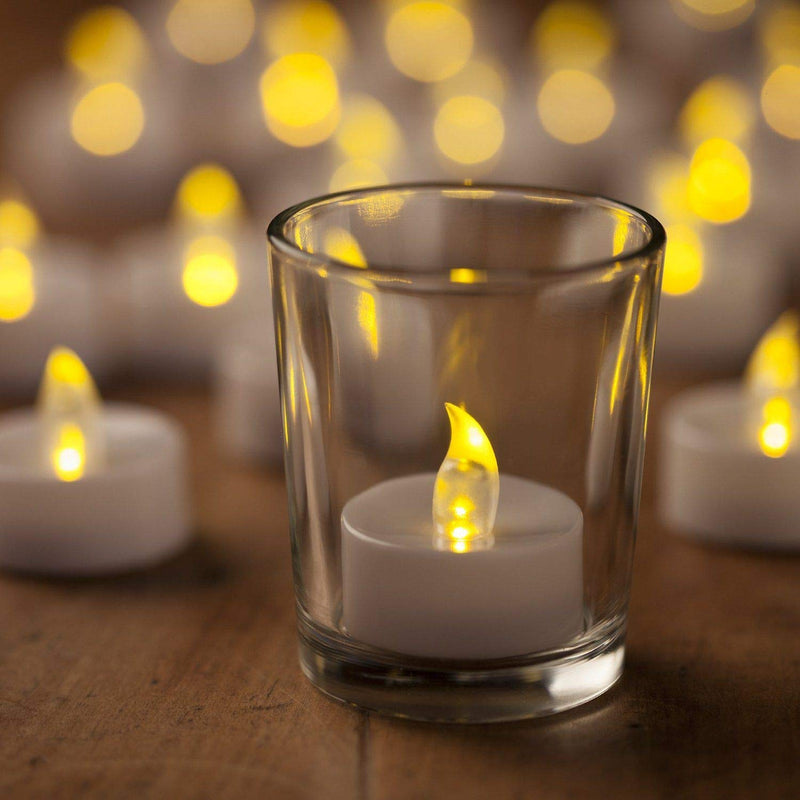 Surat Dream Set of 24 Flameless LED Candles Diya Diwali Lights for Home Decorations (Yellow)