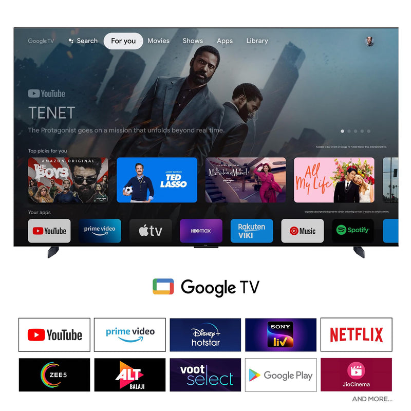 TCL 249 cm (98 inches) 4K Ultra HD Smart QD-Mini LED Google TV 98C755 (Black)