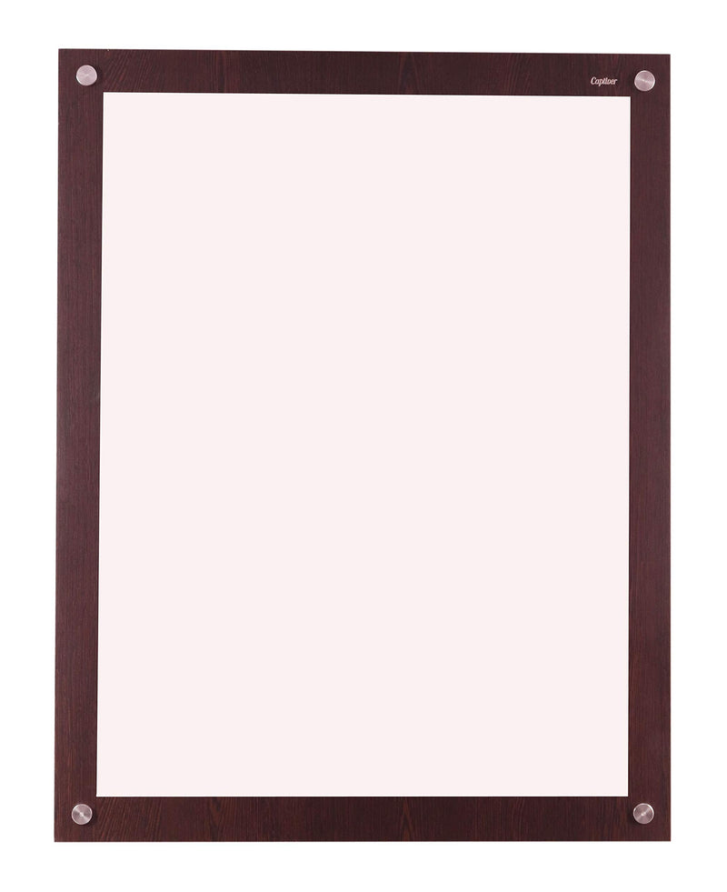 Captiver Engineered Wood Frameless Large Decorative Wall Mirrors (21X27 Inch Matte Wenge)