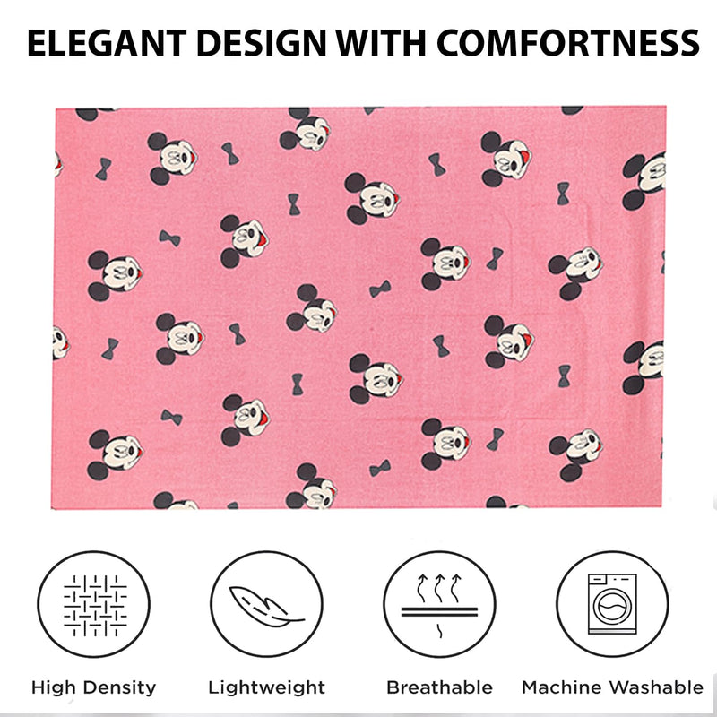 Kuber Industries Bedsheet | Cotton Single Bedsheet | Printed Bedsheet with 1 Pillow Cover | Single Bedsheet for Kids Room | Single Bedsheet for Bedroom | Wrinkle Free | Pink