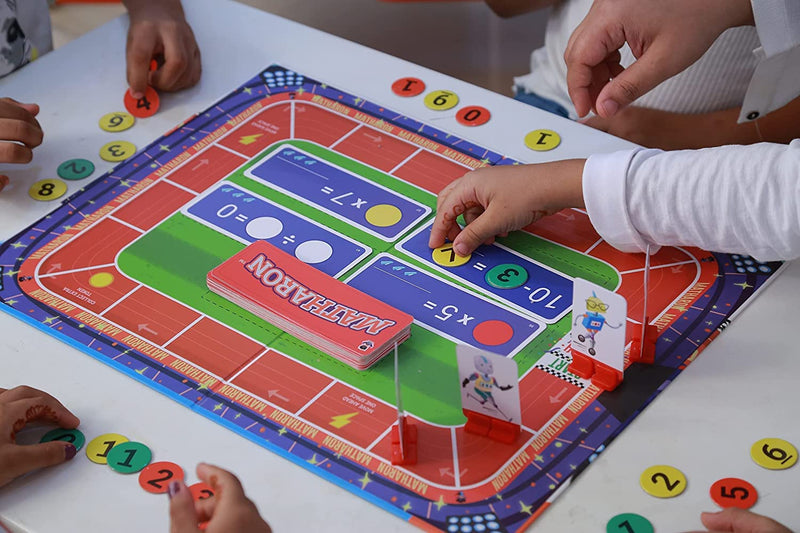 Yuka Champs Matharon - Math Based Board Games for Kids 6-12 | Master Addition, Subtraction, Multiplication & Division | Fun and Educational Games | Family time Games