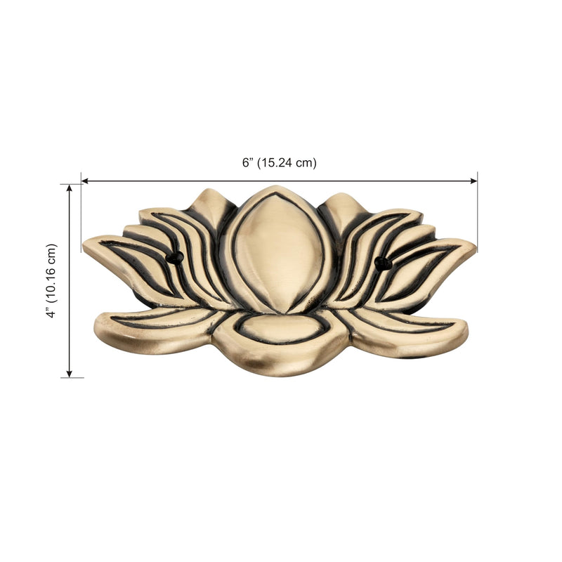 DEVDECOR, Brass Lotus Wall Hanging for Wall Door | Home Decor Hanging Brass Lotus Flower for Decoration Housewarming Gift Lotus Brass Wall Hanging (Standard)