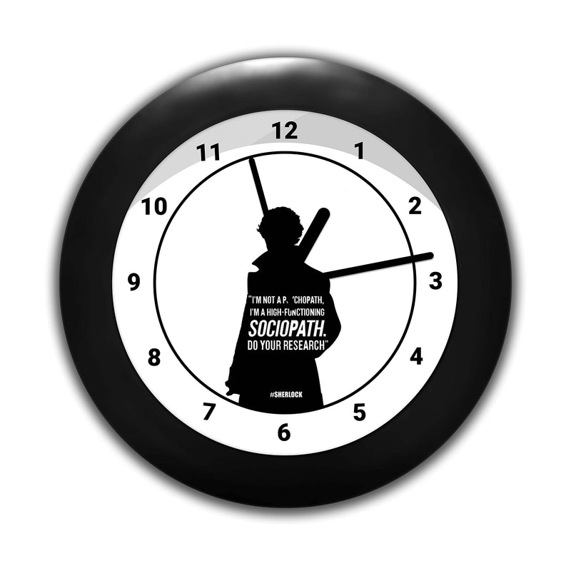 MCSID RAZZ -Sherlock Holmes TV Series Table Clock of Sociopath Desk Clock for Home Decor | Table Clock for Office,Gift Set Birthday Gift/Official Licensed by Warner Bros,USA (India)