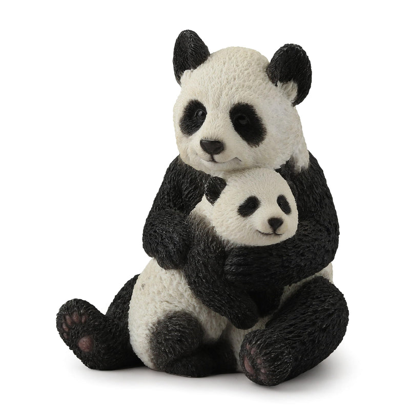 Veronese Design 4 1/2 Inch Mother Panda Hugging Cub Resin Animal Sculpture Hand Painted Collectible Figurine