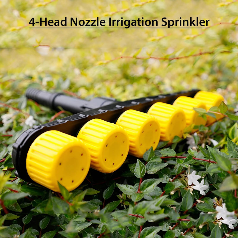 OUTO Garden Sprinkler Nozzle 6 Heads Spiracle Large Area Coverage Adjustable Water Pressure Sprayer for Watering Plants Outdoor Lawn Yard Irrigation System