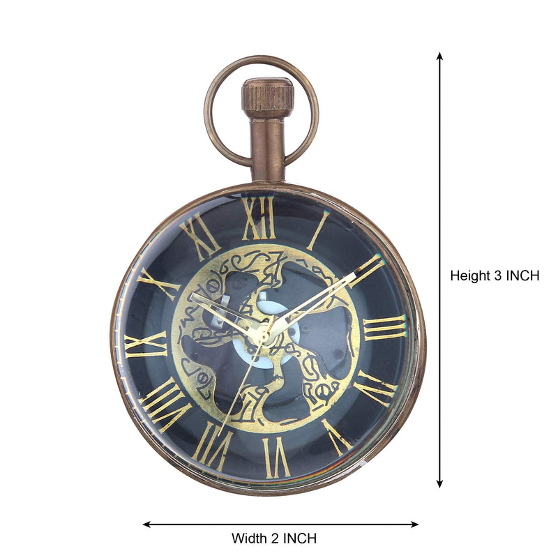 Wrap Your Wish || Antique Brass Dial Paper Weight Table Clock