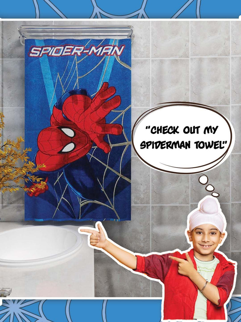 Athom Living Marvel Blue 350 GSM 100% Cotton Kids Bath Towel 60x120 cm