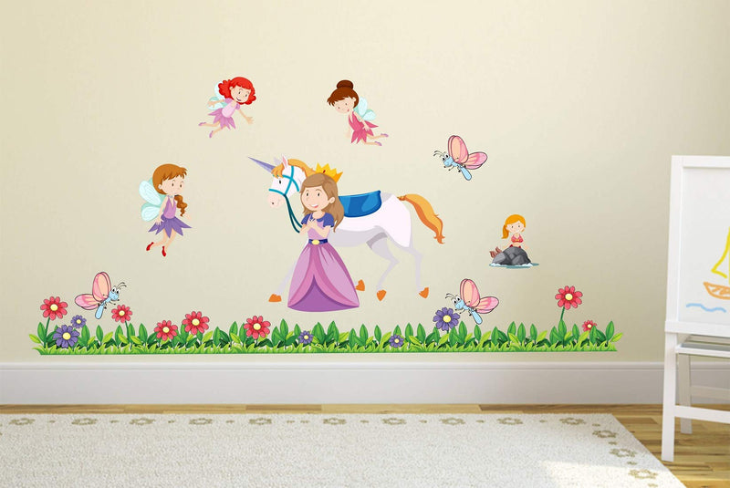 Tuffuk Little Angel Multi Extra Large PVC Vinyl Wallsticker for Home Decorations( 160 cm x 70 cm)6TZ068