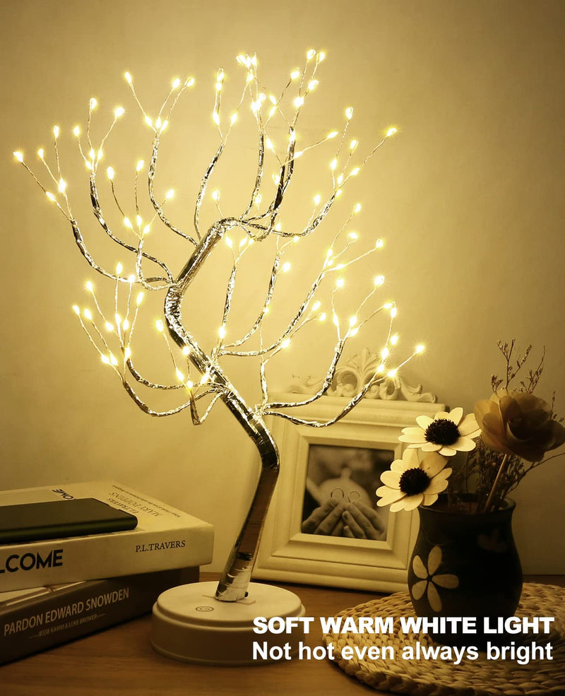 Tabletop Bonsai Tree Light - 20' Fairy Light Spirit Tree Lamp with 108 LED Lights,DIY Lit Artificial Tree Lights Decoration for Gift Home Bedroom Wedding Festival Party (Warm White) (Warm White)