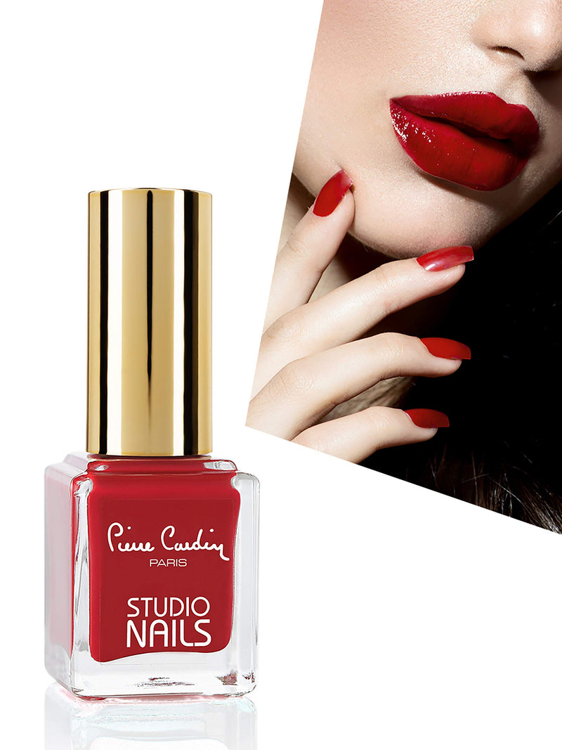 Pierre Cardin Paris, Long Lasting Studio Nails, Nail Polish, Mineral oil-free, 7 Days Perfect Tenacity (52-Red)