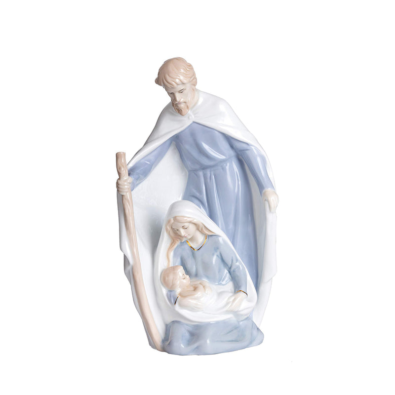 YLINSHA St Joseph Statue, Virgin Mary Statue, Holy Family Statue, Home Decor for Parents and Elders Who Love Religious Inspiration,Ask God to Stop The Plague