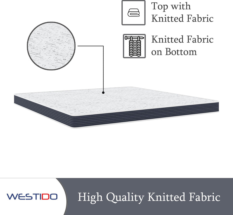 WESTIDO RehabRest Multiple Memory Foam | High Resilience (HR) Foam Knitted Fabric King Size Orthopedic Mattress OrthoKQ4inch72x75