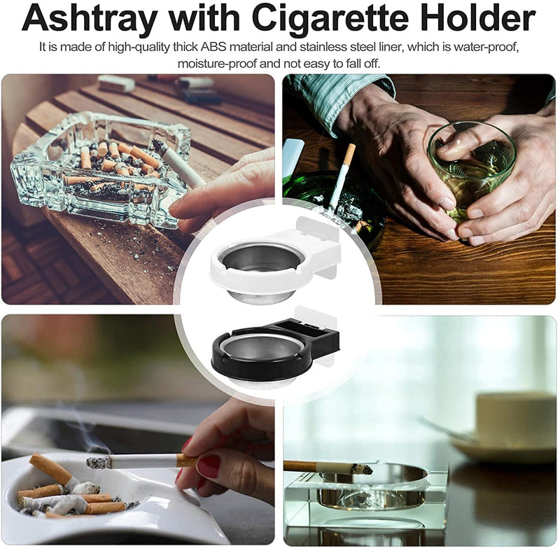 ULTRINA Stainless Steel Wall-Mounted Ashtray, Garden Ashtray Weed for Outside, Ash Holder for Smokeless, Wind Cool Ashtray Mold, Cigarette Ashtray for Outdoor Use