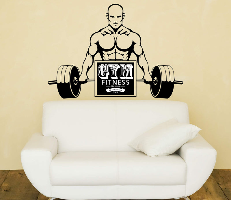 Tuffuk Gym Fitness Large Vinyl Wallstickers for Home Decorations(70 cm x 50 cm)4TZ195