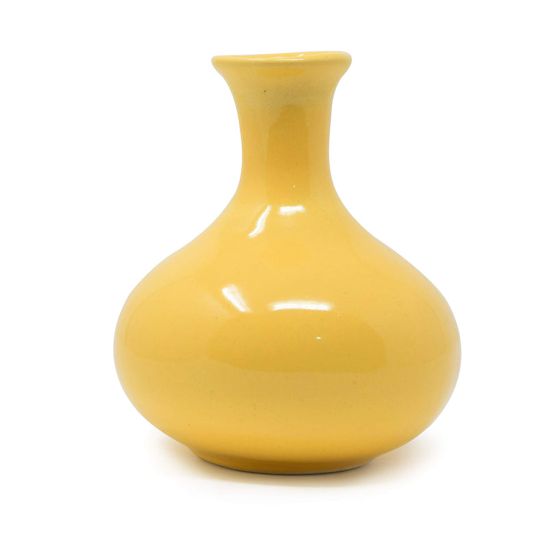 The Himalayan Goods Company Ceramic Flower Vase (5.75 inch, Yellow)