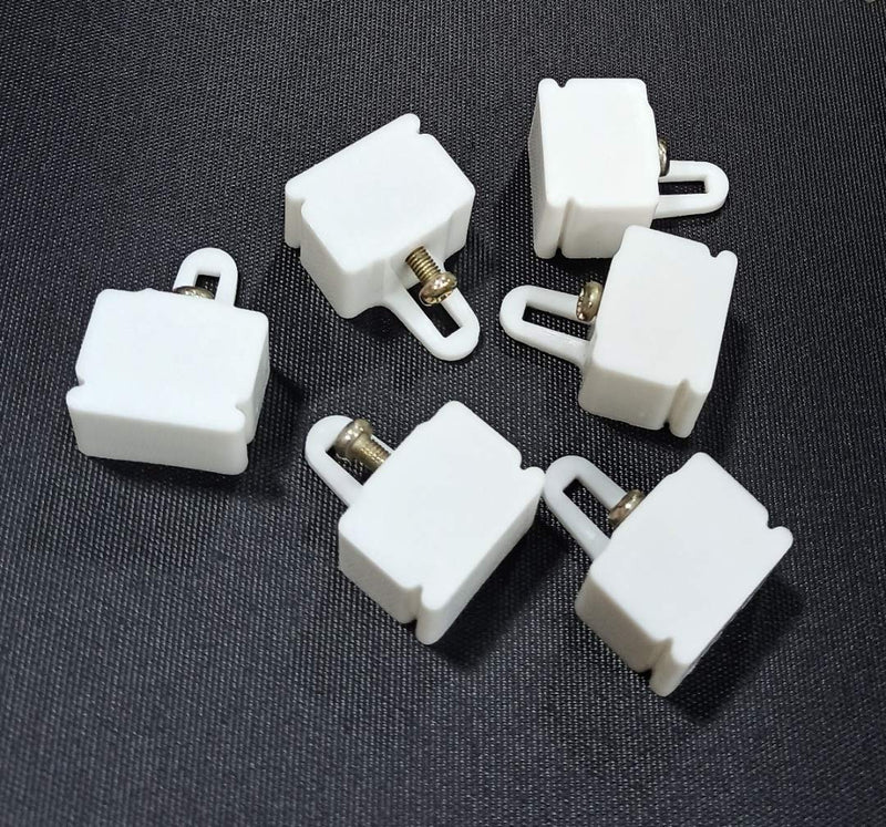 FAPBADRI End Cap/Lock for Curtain Channel/M Track - Colour: White - Material: Plastic - 5 Pieces