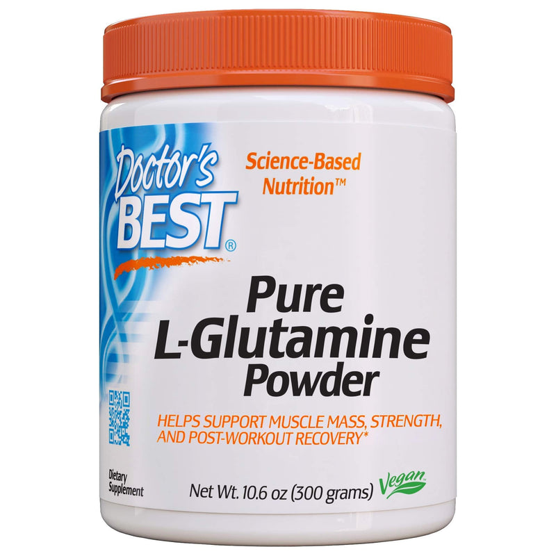 Doctor's Best Pure L-Glutamine Powder, 300 Gram