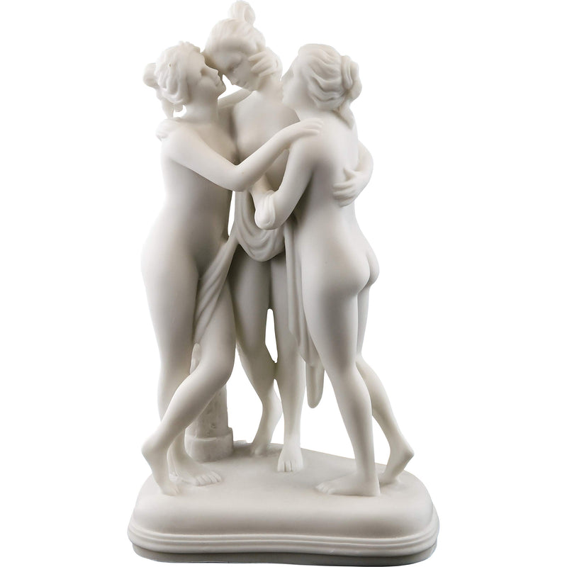 Top Collection The Three Graces Statue- Daughters of Zeus Greek Sculpture in White Marble Finish-Roman Goddesses of Beauty, Charm, and Creativity- 9.5-Inch Figurine