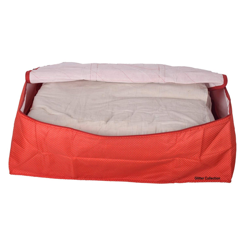 Glitter Collection Double Bed Quilt Bag Razai Bag double bed Red SNG002