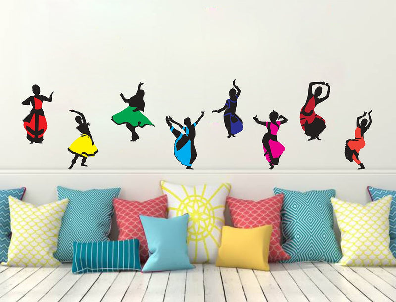 Wallstick Dancing Girls wallstickers (Vinyl 150 cm x 40 cm)