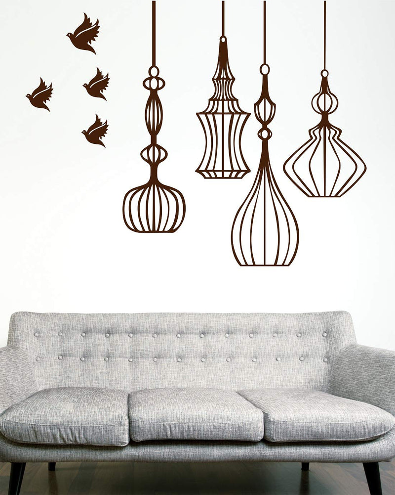 Tuffuk Cage Large Vinyl Wallstickers for Home Decorations (90 cm x 70 cm)5TZ010