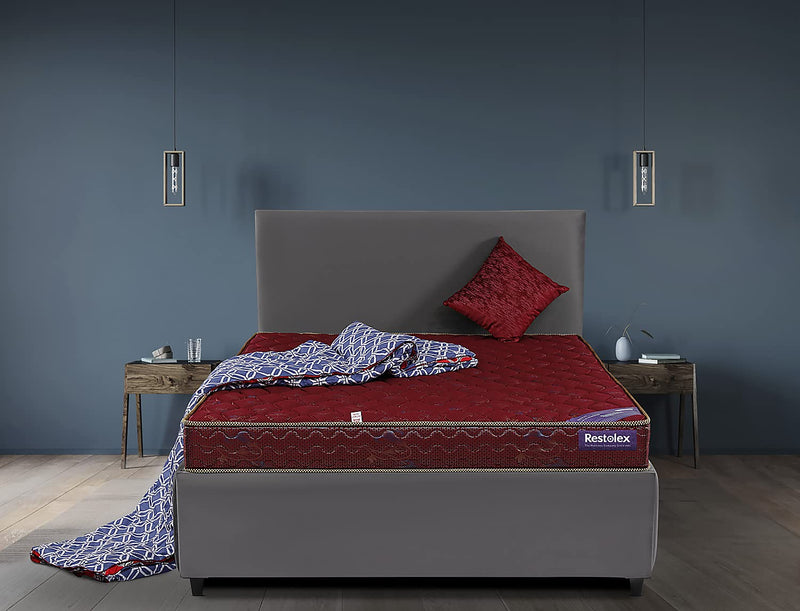 Restolex Nirvana -Supportive Spring - Bonnel Mattress-Maroon-78 X 30 X 6