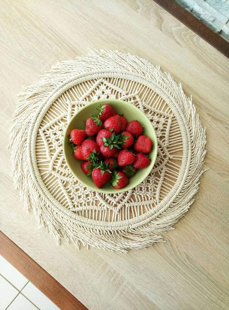 Zazza Home-Round Macrame Wall Hanging, Circle Macrame,Bohemian Decor, Home Decor, Wreath