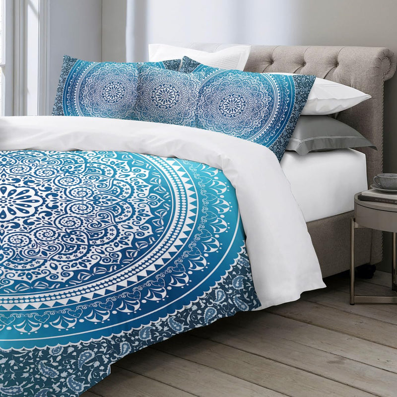 Sleepwish 4 Pcs Bohemian Luxury Boho Bedding Crystal Arrays Bedding Quilt Bedspread Mandala Hippie Duvet Cover Set Cal-King Size by Sleepwish