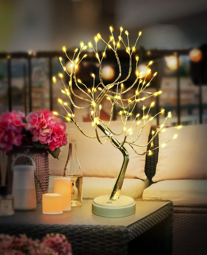 Tabletop Bonsai Tree Light - 20' Fairy Light Spirit Tree Lamp with 108 LED Lights,DIY Lit Artificial Tree Lights Decoration for Gift Home Bedroom Wedding Festival Party (Warm White) (Warm White)