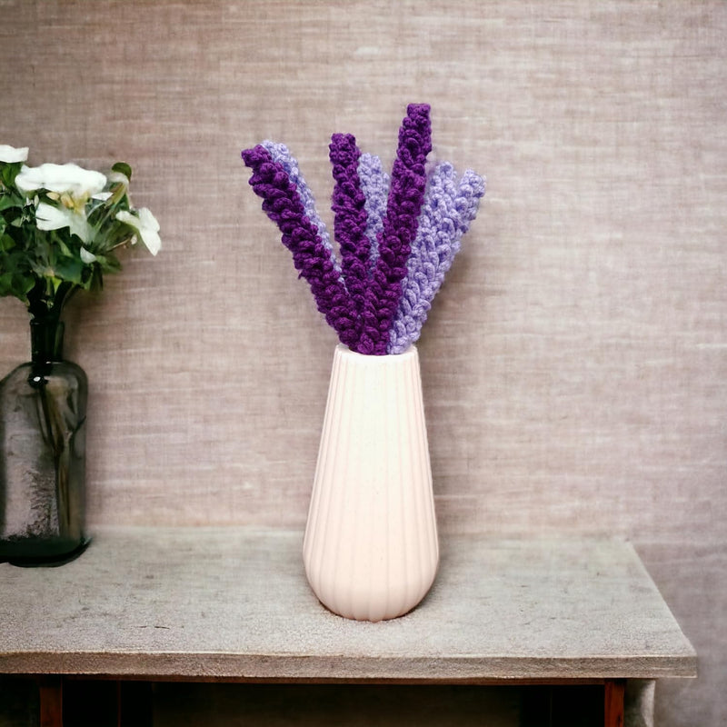 Crochet Lavender Flower Bouquet ~ Fully Handmade Artificial Flower Used 100% Acrylic Yarn ~ This Forever Flower Best Gift for Birthday, Anniversary, Wedding, Mother’s Day & Baby Shower…