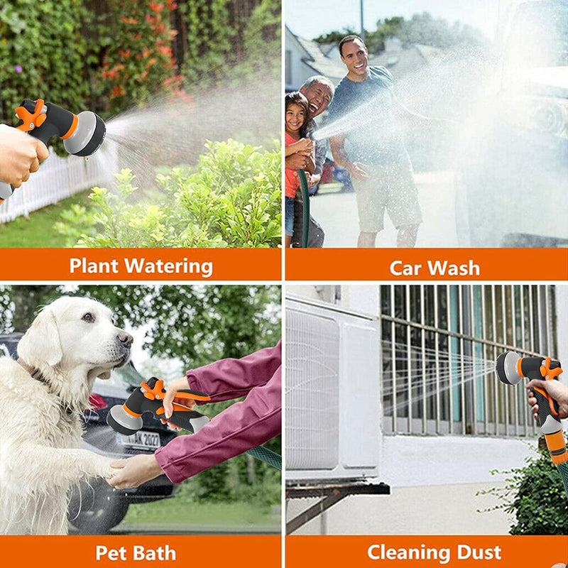 EPISKEY Reinforced Flexible Pressure Washer PVC Hose Pipe Watering Spray Gardening Gun Hosepipe Reel Plants for Home, Garden, Patio & Car Cleaning Outdoor (30M)