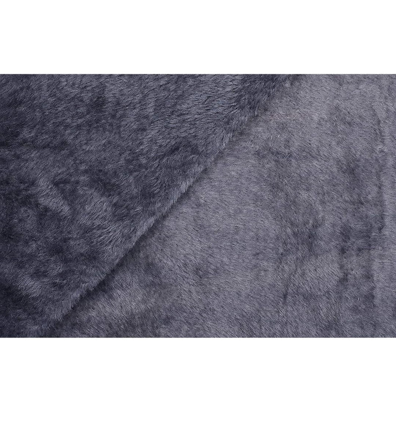 OM SHIV Unique Mink Blanket 500TC Polyester Double Bed Blanket for Winter (Gray)