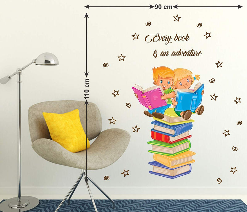 Tuffuk Kids Library Large Vinyl Wallstickers for Home Decorations(110 cm x 90 cm)5TZ391