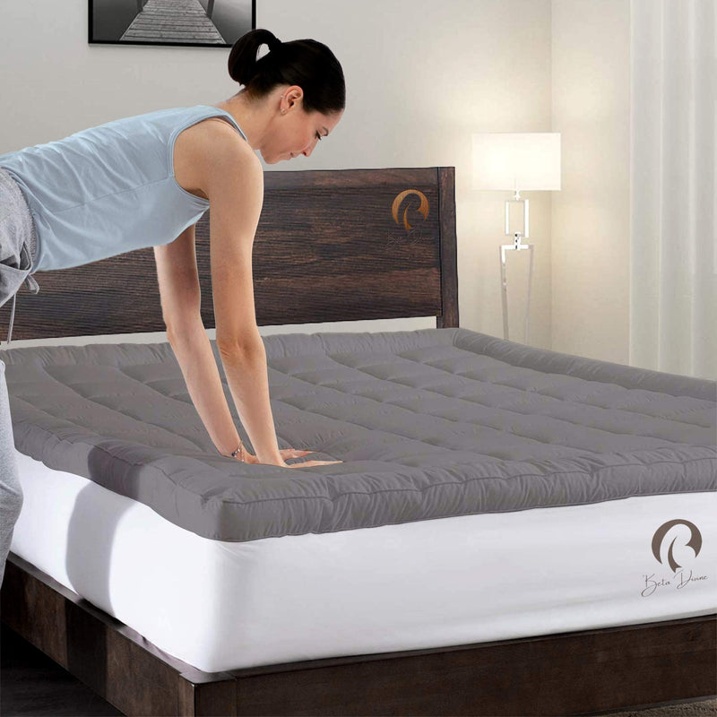 Beta Divine Super Soft Cloud 600 GSM Hotel Quality Microfiber Waterproof Mattress Topper/Padding