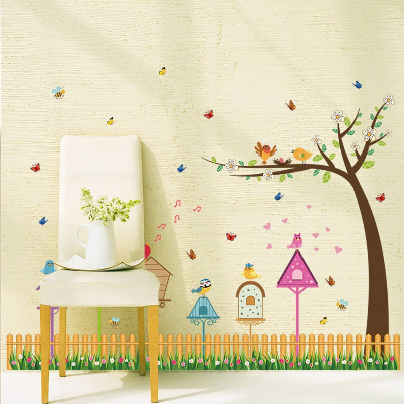 HEUREKA Nursery Zoo Wall Decal Animal Kid Tree Wall Sticker for Home Décor(60 CM X 90 CM)