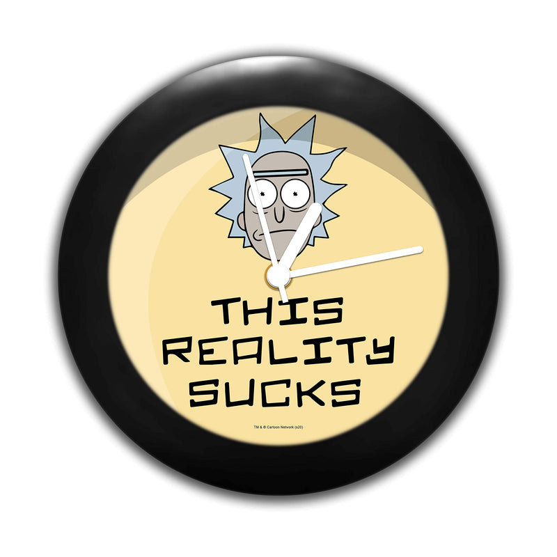 MCSID RAZZ- Rick and Morty This Reality Sucks Table Clock New | for Office, Birthday Gift Officially Licensed by Turner Entertainment Co, USA