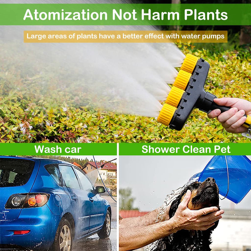 Supvox® Garden Water Pipe Sprayer 4 Nozzle Irrigation Sprinkler Larger Irrigation Area Garden Sprayer Nozzle with Flow-Adjustment Connector