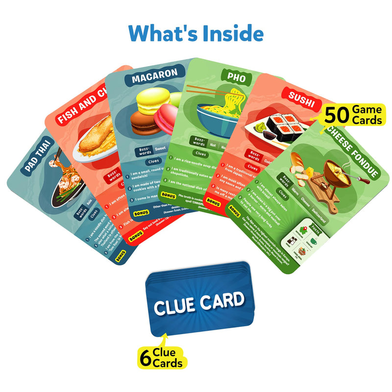 Skillmatics Card Game - Guess in 10 Foods Around The World, Educational Travel Toys for Boys, Girls, and Kids Who Love Board Games, Geography and History, Gifts for Ages 8, 9, 10 and Up