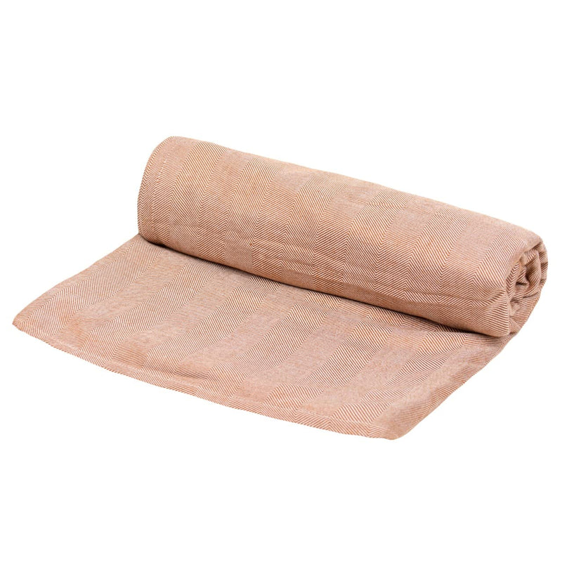 Mush Ultra-Soft, Light Weight & Thermoregulating, All Season 100% Bamboo Blanket & Dohar (Brown, Small - 3.33 x 4.5 ft)