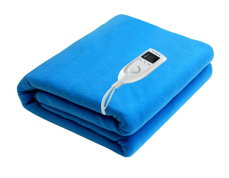 Pindia Single Bed Automatic Temprature Control with Timer Heating Electric Blanket Polar Fleece - 150 X 80 Cm Sky Blue