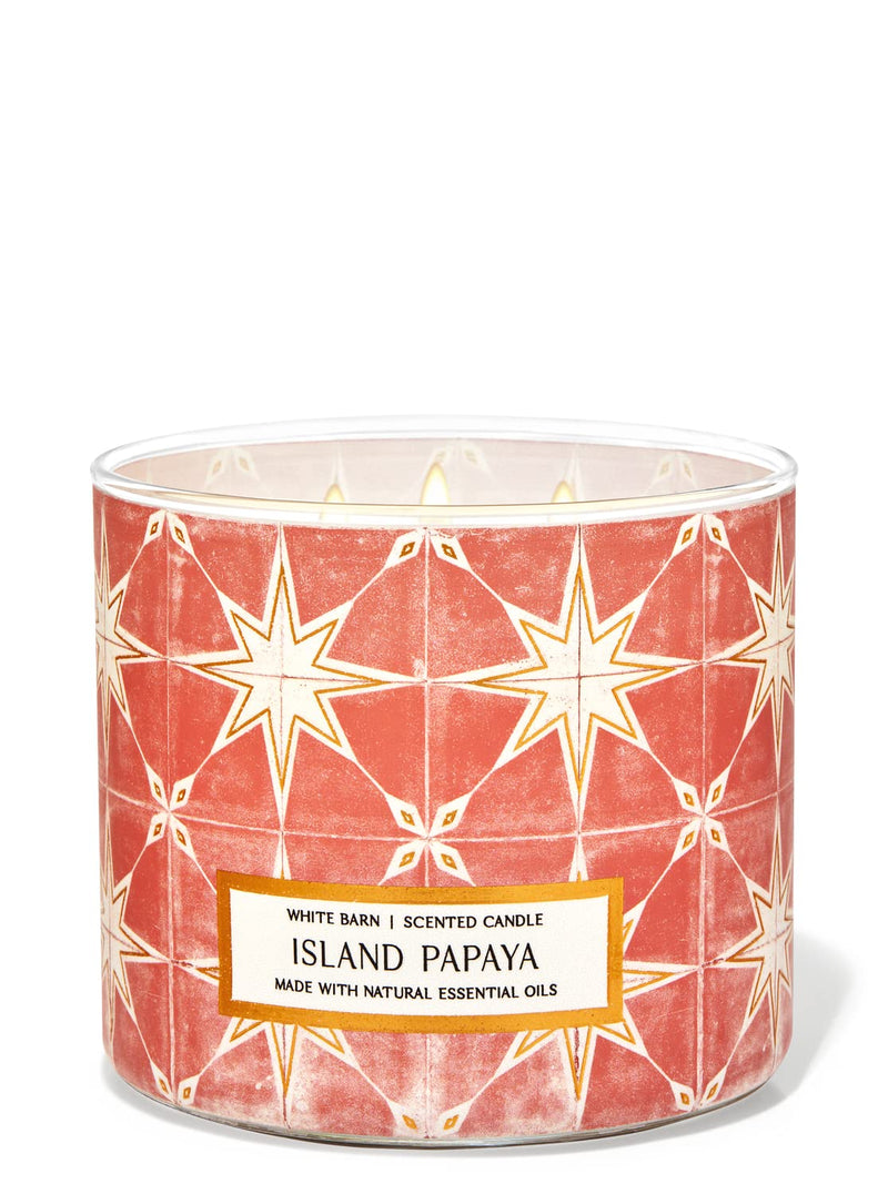 Bath & Body Works Island Papaya 3-Wick Candle 411 g