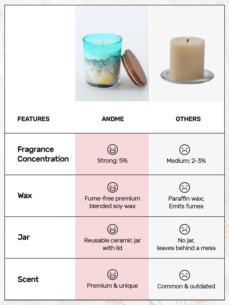 AndMe Scented Candle for Home | Fragrance Candles for Gifting and Home Decor | Aroma Candles in Various Scents