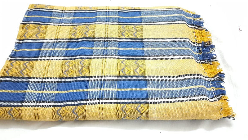 nissi 100% Cotton Checkered Blanket || AC Comforter || Pack of 1 || TC 220 || (Blue)