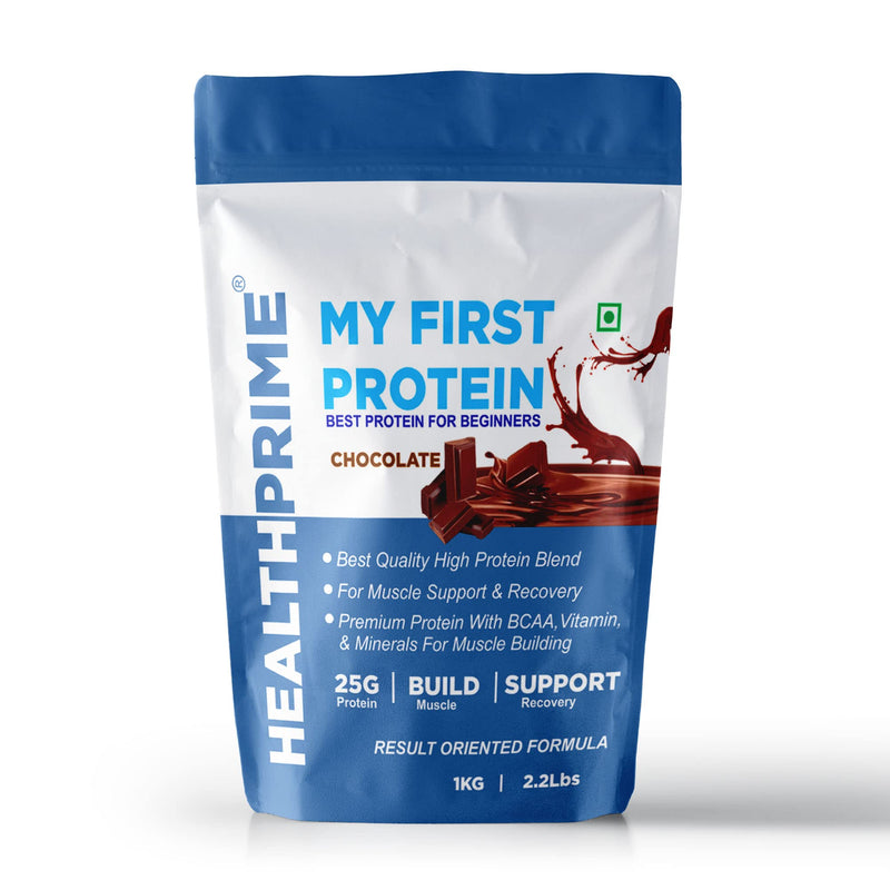 HEALTHPRIME MY FIRST PROTEIN FOR WEIGHT GAIN, MUSCLE BUILDING AND MUSCLE MASS GAINER Whey Protein (CHOCOLATE, 1kg)