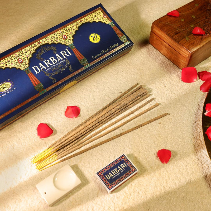 Cycle Pure Darbari Incense Sticks | 2 Fragrances per pack | 24 Incense Sticks | Floral & Sandal Natural Fragrance for Special Occasions