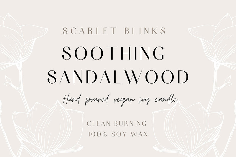 Scarlet Blinks Soothing Sandal Wood | Soy Wax Candles | Aroma Therapy Candles | Burning Time :-45 HRS Pack of 3