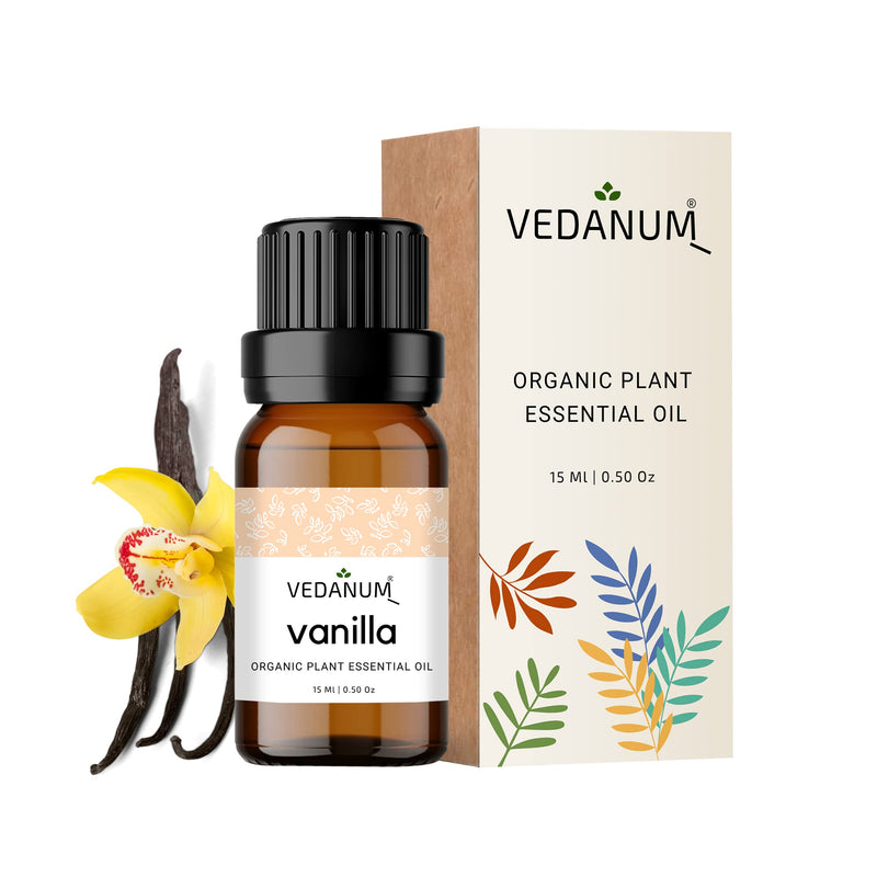 VEDANUM Premium Essential Oil for Aromatherapy, Oil Diffuser, Aroma Burner, Home D�cor Activities - 15 ML Organic Concentrate ||Pack Of 2|| (Coffee and Vanilla)